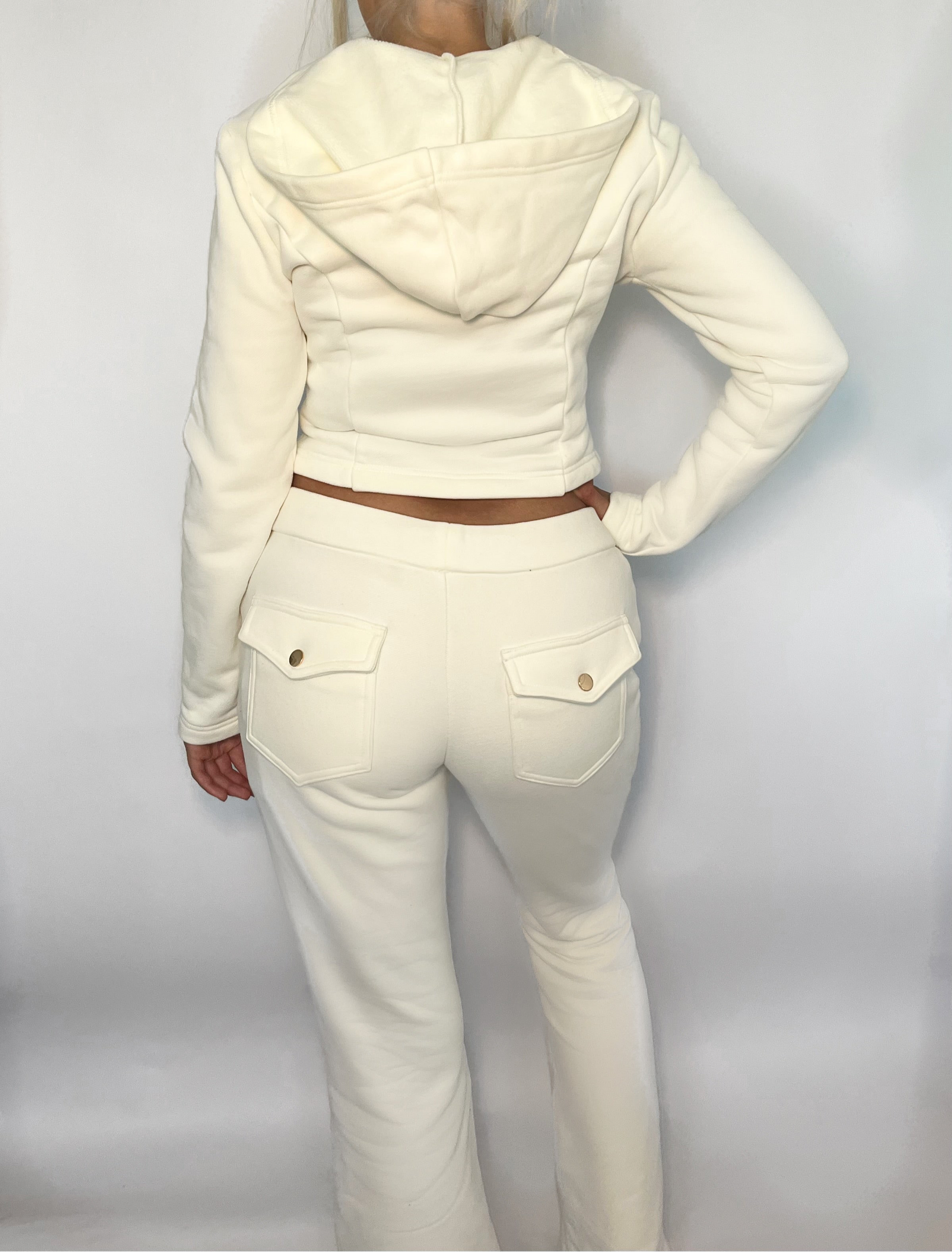 White flared tracksuit