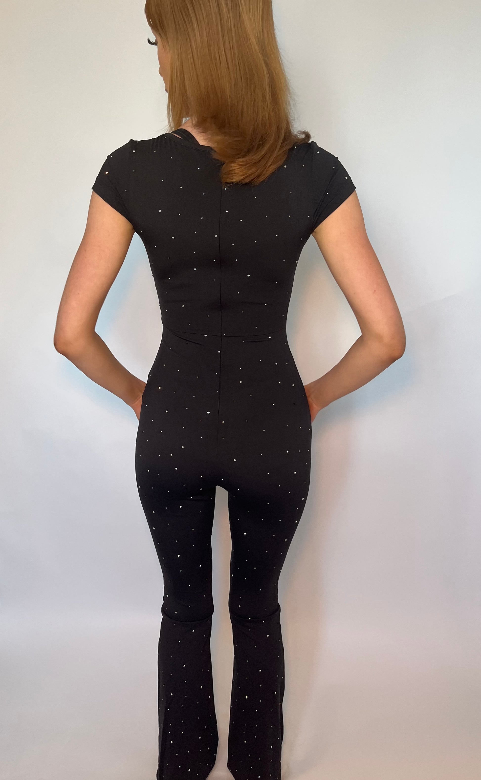 Flared Rhinestone jumpsuit
